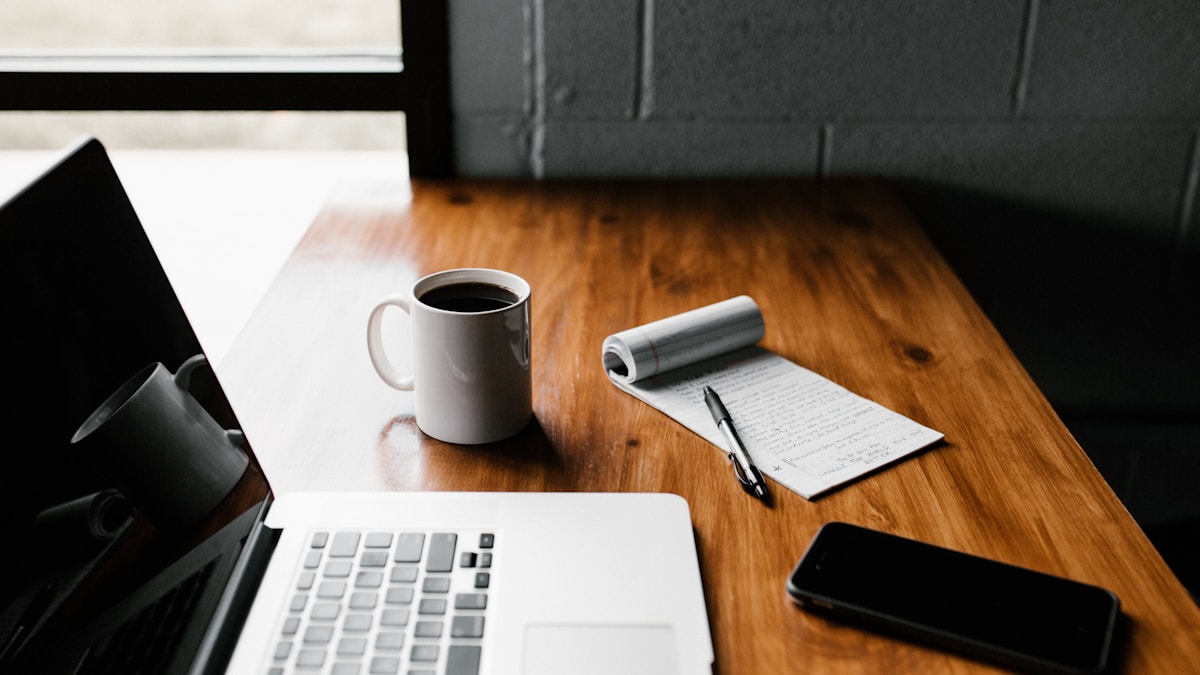 Enfoque productividad escritorio