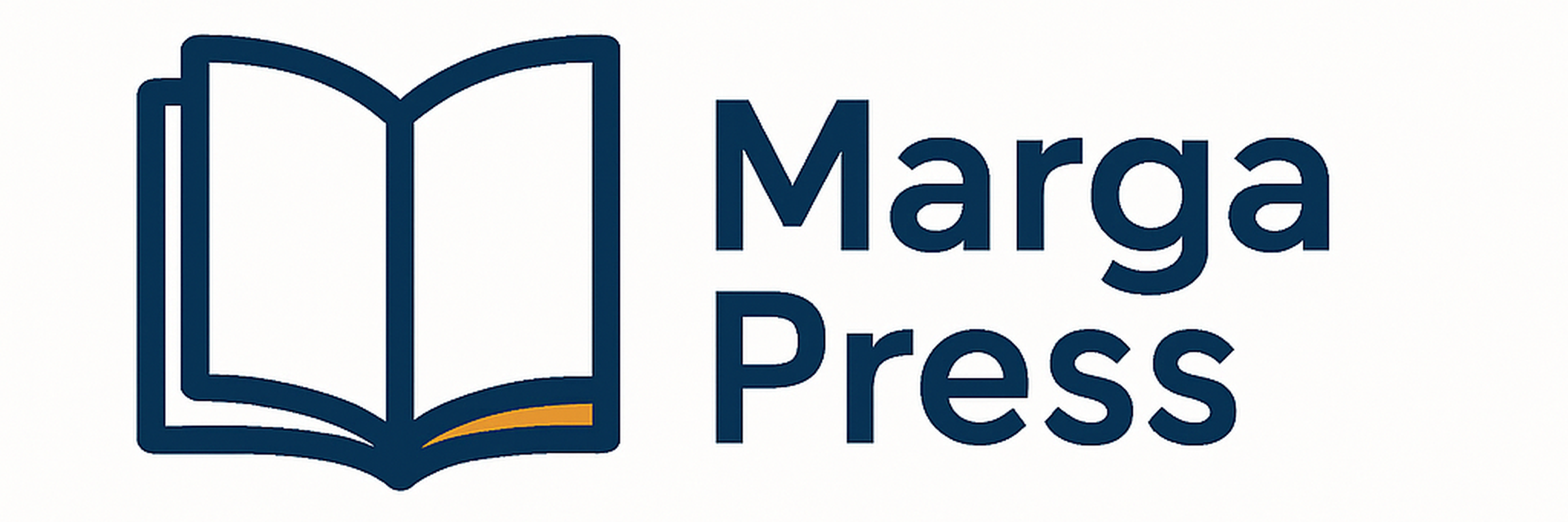 MargaPress logo opción 5 - Open Book - Retina 2400x800