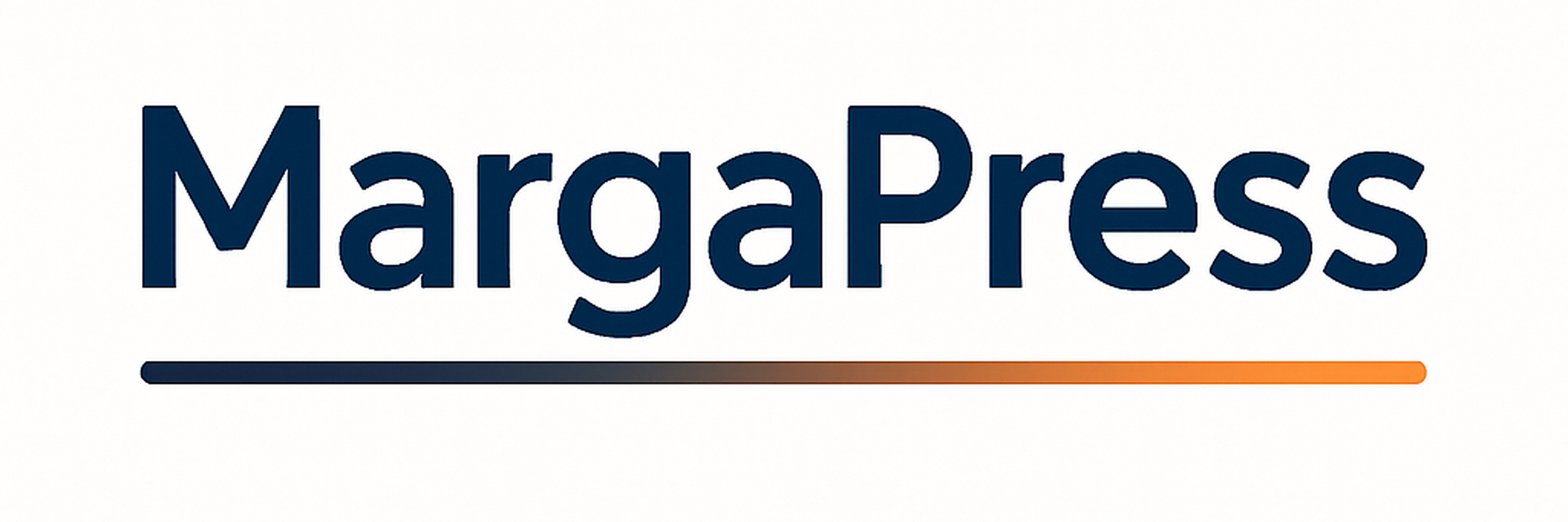 MargaPress logo opción 9 - Gradient Line - Retina 2400x800