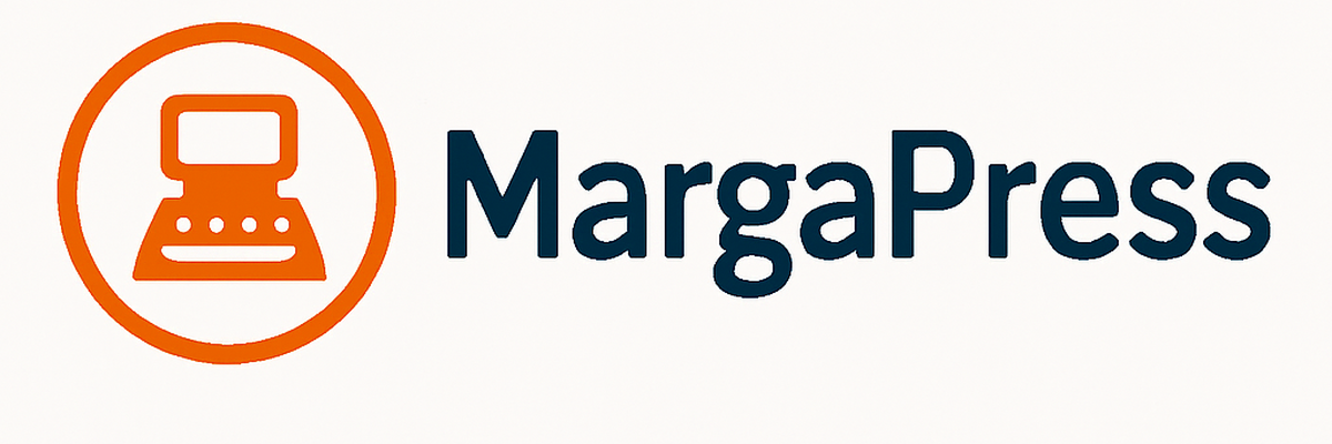 MargaPress logo opción 12 - Typewriter - Normal 1200x400