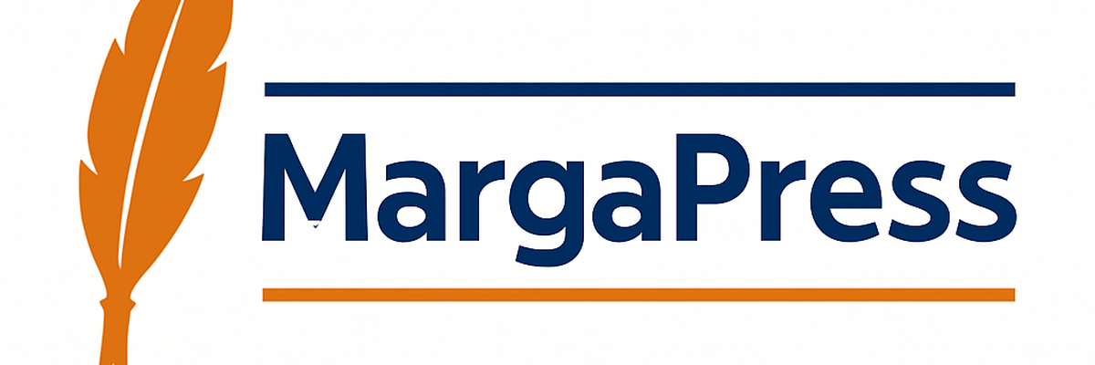 MargaPress logo opción 26 - Double Line Quill Full - Normal 1200x400