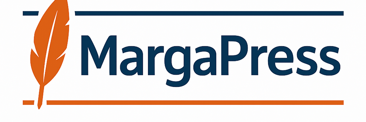 MargaPress logo opción 27 - Double Line Quill Inline - Normal 1200x400
