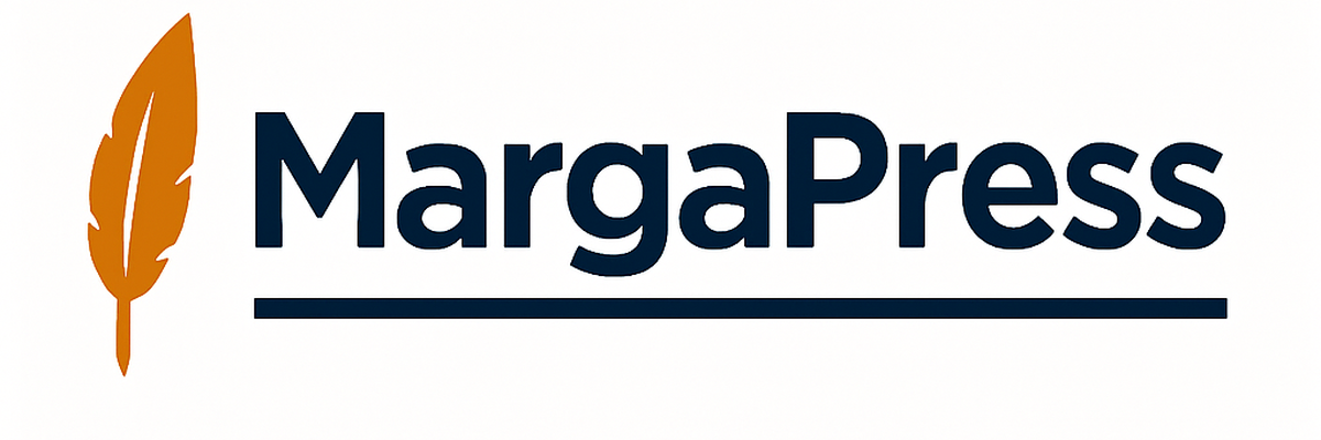 MargaPress logo opción 28 - Double Line Quill Small - Normal 1200x400