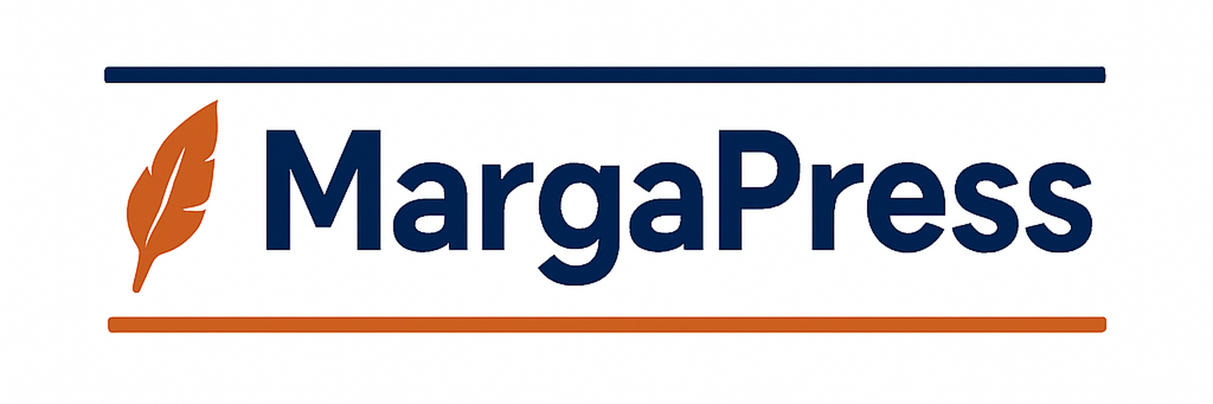 MargaPress logo opción 30 - Double Line Quill Compact Inline - Retina 2400x800